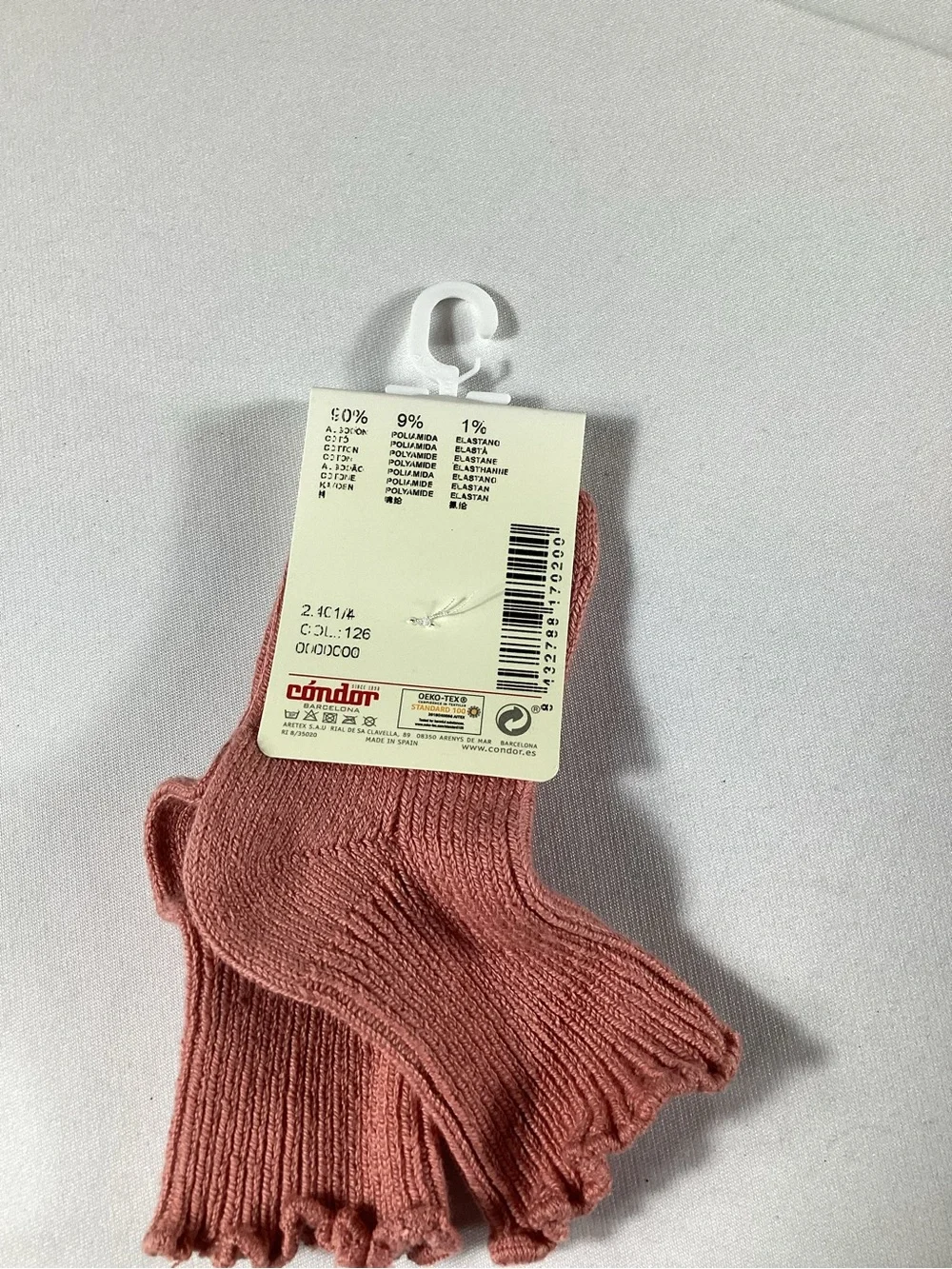 Condor brown Kids Ribbed Cotton Socks size 6/12 new
